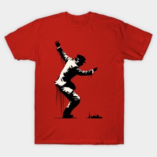 Dancing Man Graffiti Splash Art T-Shirt